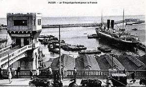 Alger - Port - Timgad depart pour la France